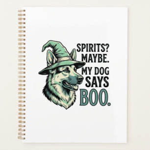 Hexenhut-Hund Vintage-Stich Halloween Humor De Planer