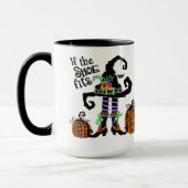 Hexenhut lustig, wenn der Schuh Halloween anpasst Tasse (Links)