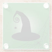 Hexenhut mit Spiderweb-grünem Untersetzer (Rückseite)