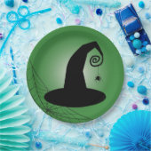 Hexenhut mit Spiderweb-Tellern Pappteller (Party)