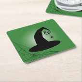 Hexenhut mit Spiderweb-Untersetzer Rechteckiger Pappuntersetzer (angewinkelt)