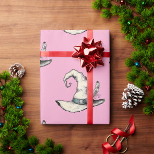 Hexenhut Pink Geschenkpapier