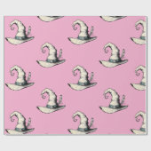 Hexenhut Pink Geschenkpapier (Flach)
