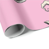 Hexenhut Pink Geschenkpapier (Rolleneckpunkt)