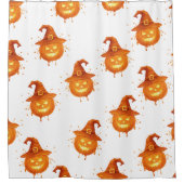 Hexenhut Pumpkin Gothic Bathroom Design - Spooky Duschvorhang (Vorderseite)