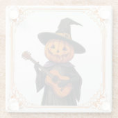 Hexenhut Pumpkin Halloween Vibes Glasuntersetzer (Rückseite)