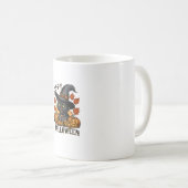 Hexenhut, schwarzes Katzen, Katzenkatze mit Hexenh Kaffeetasse (VorderseiteRechts)