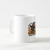 Hexenhut, schwarzes Katzen, Katzenkatze mit Hexenh Kaffeetasse (Vorderseite Links)