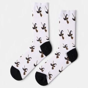 Hexenhut und Besenstiel Socken