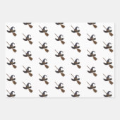 Hexenhut und Broomstick Geschenkpapier Set (Vorderseite 2)