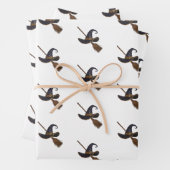 Hexenhut und Broomstick Geschenkpapier Set (Beispiel)