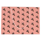 Hexenhut und Broomstick Große Geschenktüte (Rückseite)