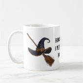 Hexenhut und Broomstick Kaffeetasse (Links)
