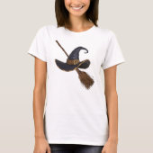 Hexenhut und Broomstick T-Shirt (Vorderseite)