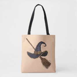 Hexenhut und Broomstick Tasche