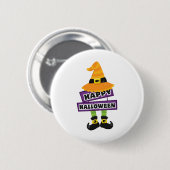 Hexenhut und Feet Halloween Button (Vorne & Hinten)