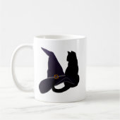 Hexenhut und Katze Kaffeetasse (Links)