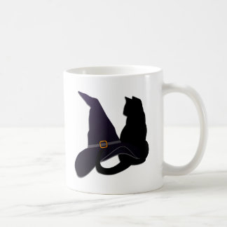 Hexenhut und Katze Kaffeetasse