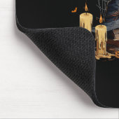 Hexenhut und magisches Buch Spooky Library Hallowe Mousepad (Ecke)