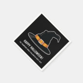 Hexenhut und Orangenhut, Schwarzes Halloween Serviette (Ecke)