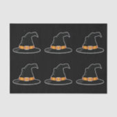 Hexenhüte Orange Witch Hat Halloween Muster Seidenpapier (Vorderseite)