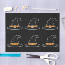 Hexenhüte Orange Witch Hat Halloween Muster Seidenpapier