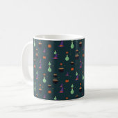 Hexenhüte Tränke und Kessel Muster Kaffeetasse (Vorderseite Links)