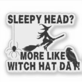 Hexenhüte transparent aufkleber (Vorderseite)