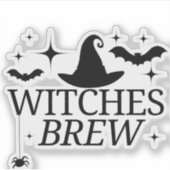 Hexenhüte transparent aufkleber (Vorderseite)