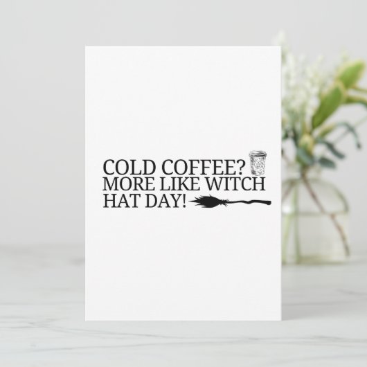 Hexenhüte transparent einladung (Stehend Vorderseite)