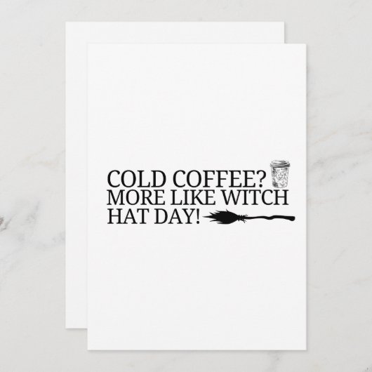 Hexenhüte transparent einladung (Vorne/Hinten)