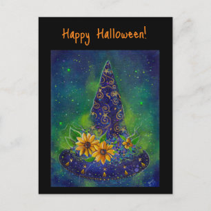 Hexenhutensack Halloween-Süßigkeiten Postkarte