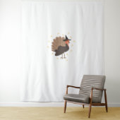 Hexenhutte mit Hut und funkelnden Sternen illuster Wandteppich (Beispiel)