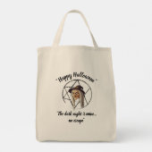 Hexenhy Halloween Vibes - Schwarzer T - Shirt 🎃 � Tragetasche (Rückseite)