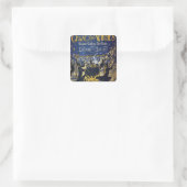 Hexenjagd Quadratischer Aufkleber (Tasche)