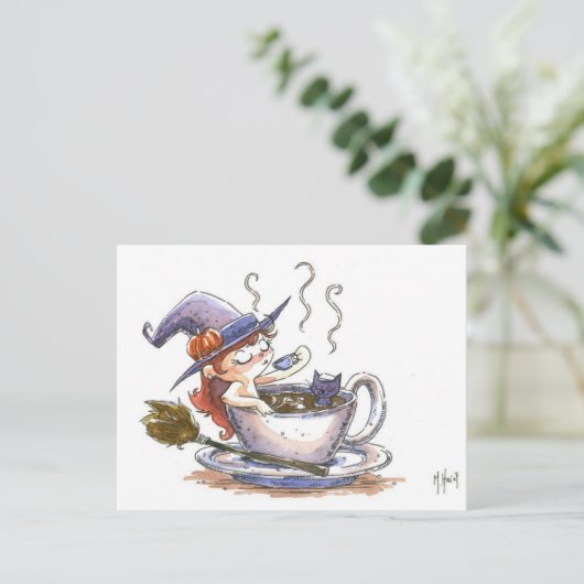 Hexenkaffee Break 2 Postkarte (Stehend Vorderseite)