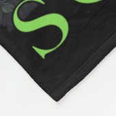 Hexenkampfer Halloween Hexen rosa und grüne Hexe Fleecedecke (Ecke)