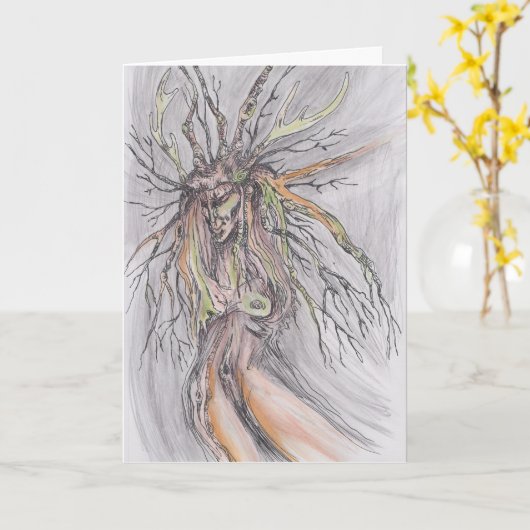 Hexenkarte Karte (Gelbe Blume)