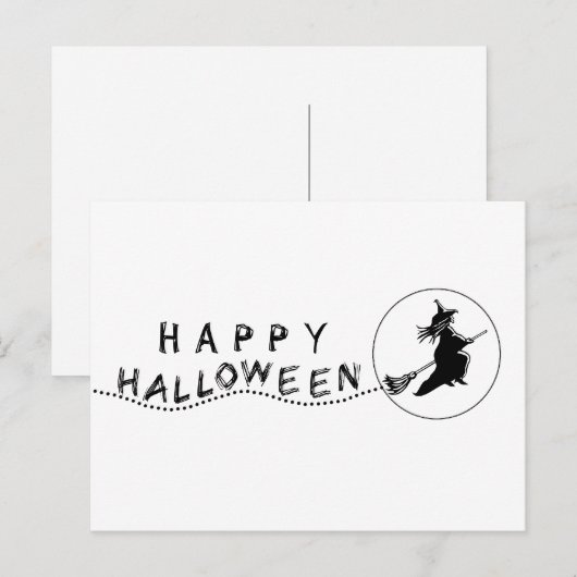 Hexenkasten Halloween Postkarte (Vorne/Hinten)