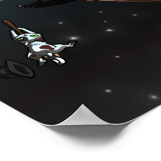 Hexenkatzapprentices | Flying Practice Poster (Ecke)