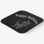 Hexenkatze Frohes Halloween Pappteller (Gewinkelt)