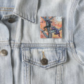 Hexenkatze Halloween Button Pin (Beispiel)