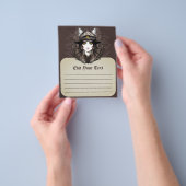 Hexenkatze Halloween Niedliches Portrait Flyer (Gruppe)