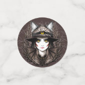 Hexenkatze Halloween Niedliches Portrait Konfetti (Klein Vorderseite)