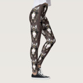 Hexenkatze Halloween Niedliches Portrait Leggings (Rechts)