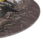 Hexenkatze Halloween Niedliches Portrait Schneidebrett (Ecke)