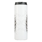 Hexenkatze Halloween Niedliches Portrait Thermosbecher (Rückseite)