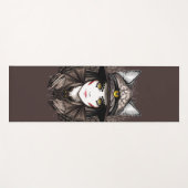 Hexenkatze Halloween Niedliches Portrait Yogamatte (Vorderseite (Horizontal))