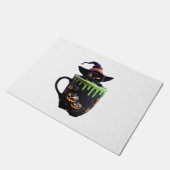 Hexenkatze Halloween Tasse - Niedlicher Schwarzer  Fußmatte (Schrägansicht)