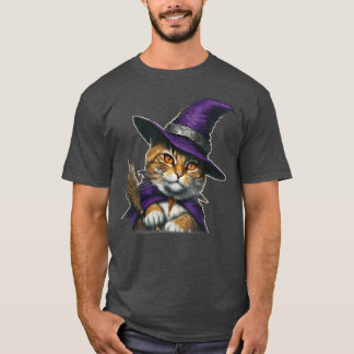 Hexenkatze Halloween Vintag T-Shirt